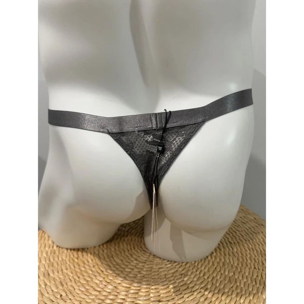 Cosabella Never Say Never Italian Thong Odisha Grey Men's Lace NWT Size M